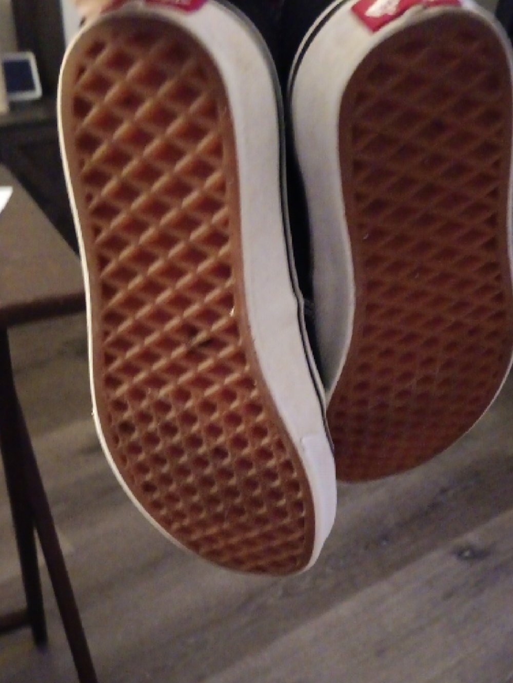 Vans Black Canvas Low-Top Sneakers with White Accents - Picture 9 of 9